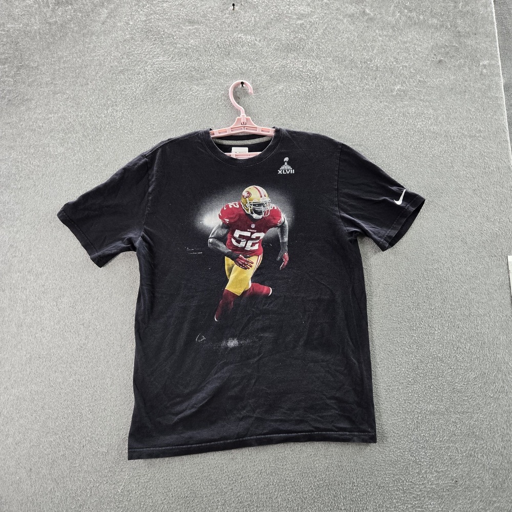 San Francisco 49ers Men Shirt L Black Nike Patrick Willis 52‎ Short Sleeve